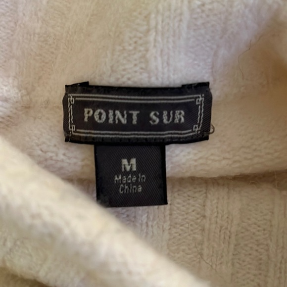 J. Crew Point Sur Supersoft Yarn Mock Neck Knit Sweater Neutral Cream - Picture 6 of 7